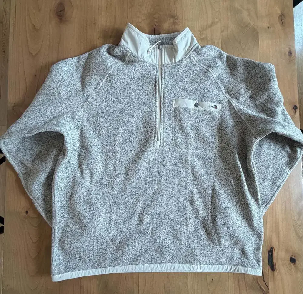 The North Face Mens Gordon Lyons 1/4 Zip Fleece Gray Heather Size XL